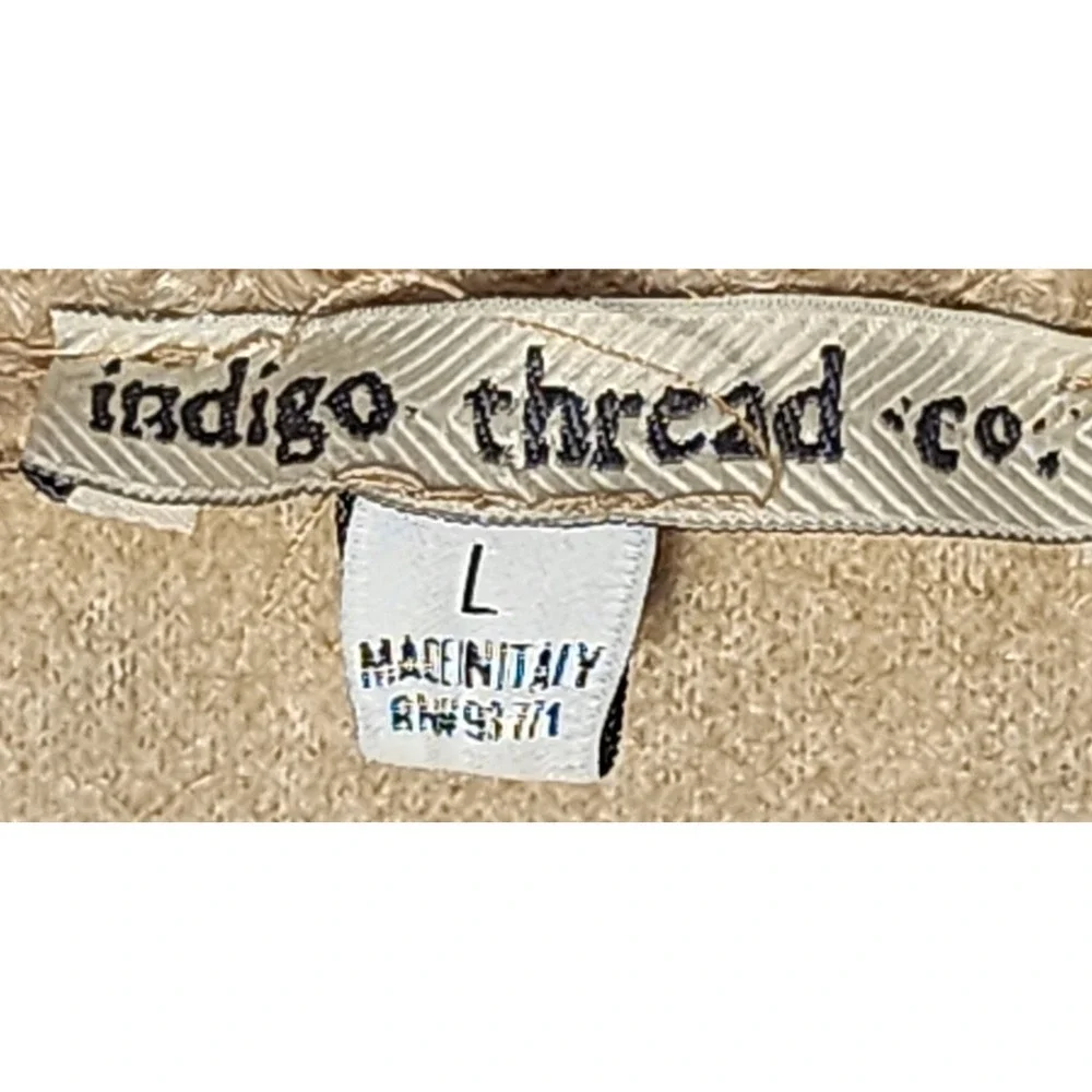 Vintage Indigo Thread Co Aztec Hooded Toggle Coat Sized L Sherpa Lined Rustic
